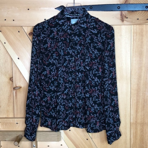 Anthropologie Tops - anthro | maeve black floral button up blouse